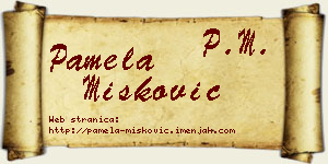 Pamela Mišković vizit kartica